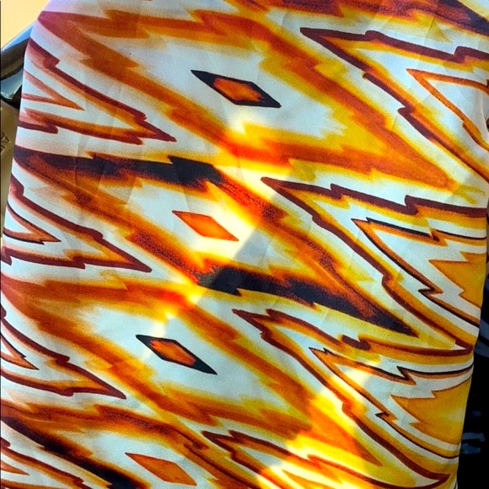 Missoni Zigzag Scarf in Orange and Yellow